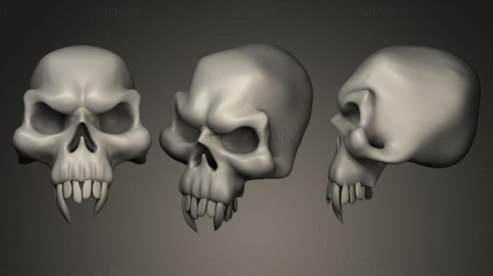 3D model Skull with big fangs (STL)